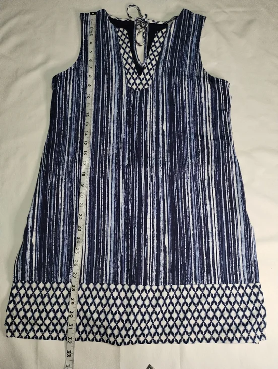 Tommy Bahama Women's Sanibelle Blues Split-neck Romper In Mare Navy Size (M) - Picture 4 of 10